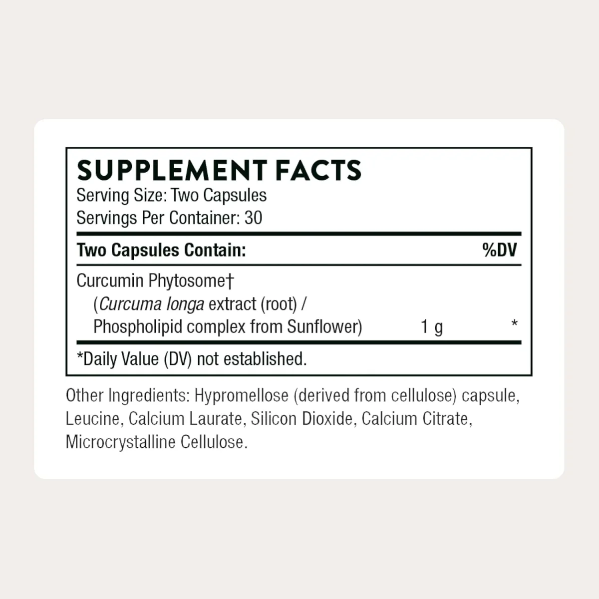 Thorne, Curcumin Phytosome, 60 Capsules (500 mg per Capsule)