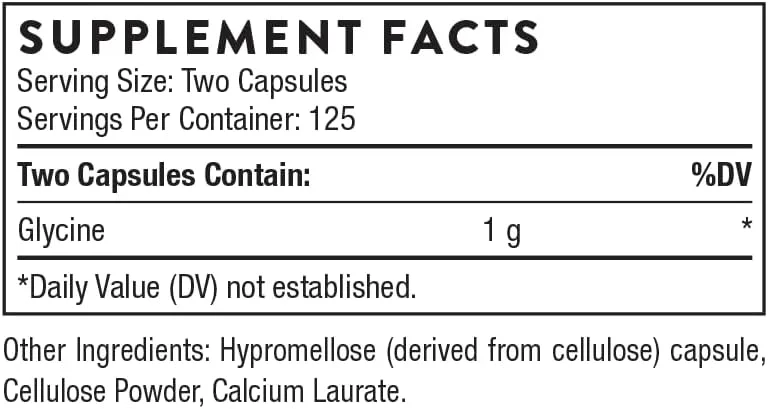 Thorne, Glycine, 250 Capsules (500 mg per Capsule)