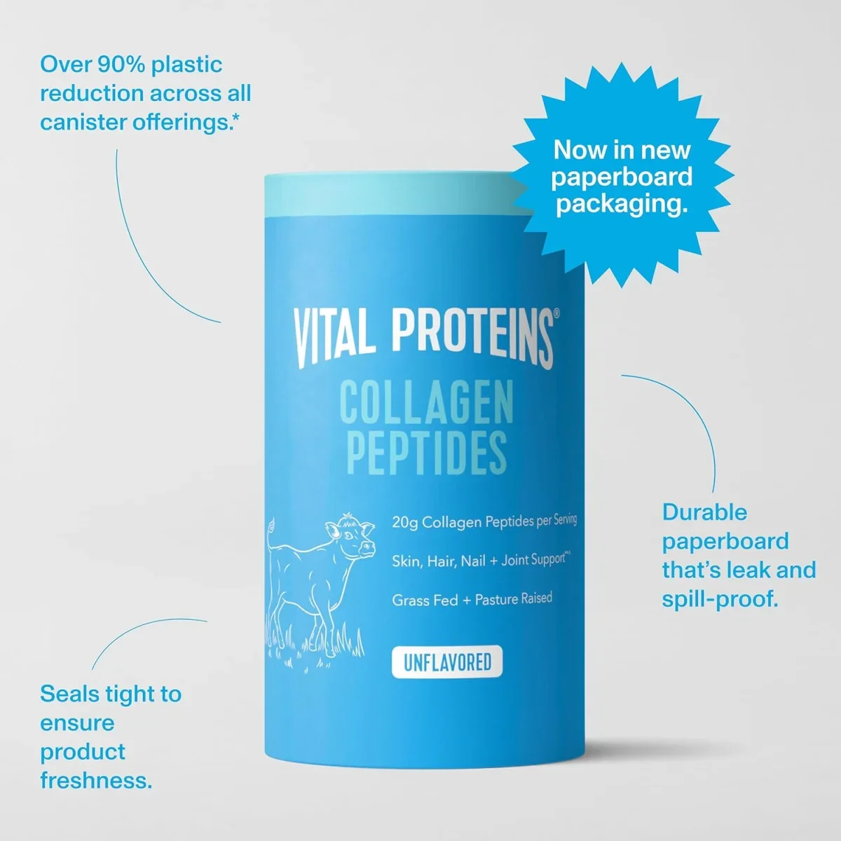 Vital Proteins Collagen Peptides Powder - NSF Certified for Sport Unflavored - 10 oz