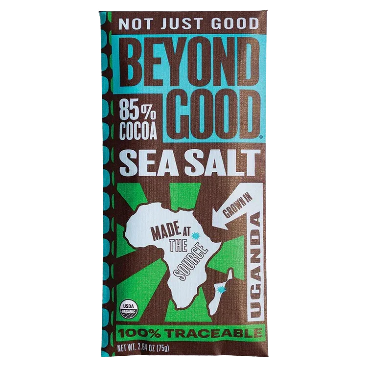 Beyond Good Organic 85% Cocoa Dark Chocolate Bar with Sea Salt