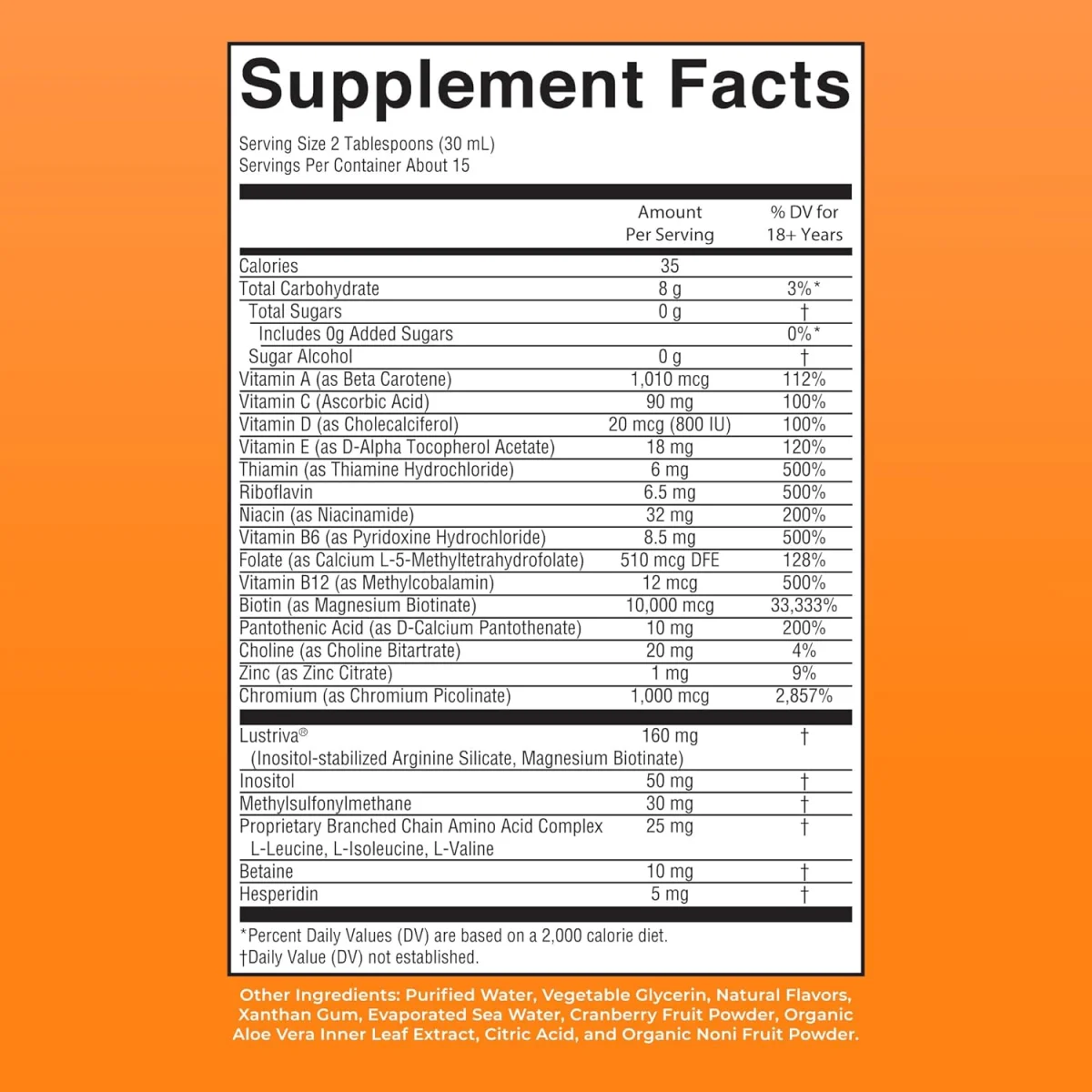 MaryRuth's, Liquid Morning Multivitamin + Hair Growth, Peach Mango, 15.22 fl oz (450 ml)