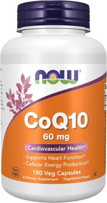 NOW CoQ10 60 mg - 180 Veg Capsules