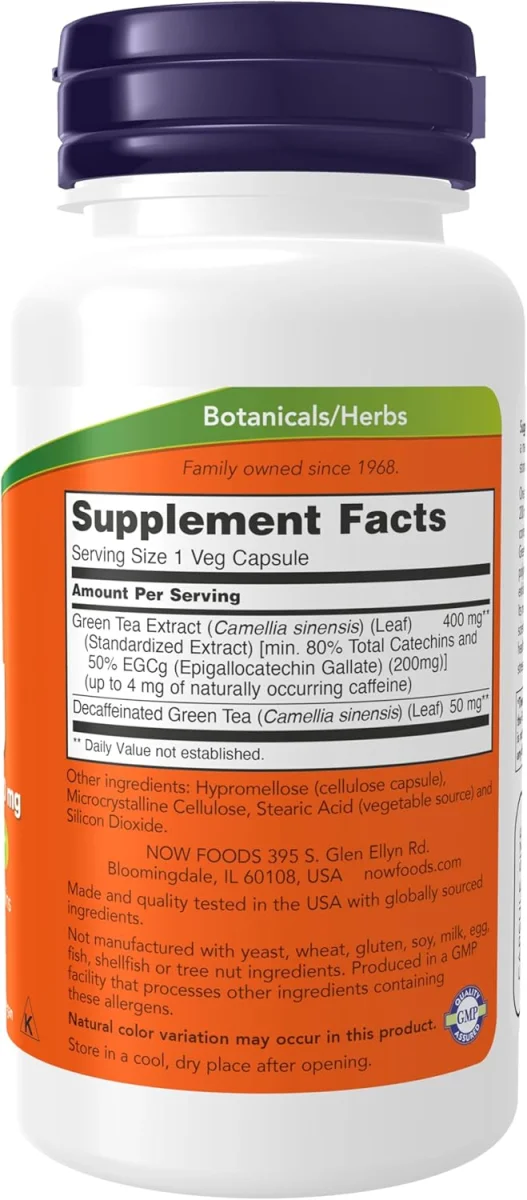 NOW EGCg Green Tea Extract - 400 mg - 90 Veg Capsules