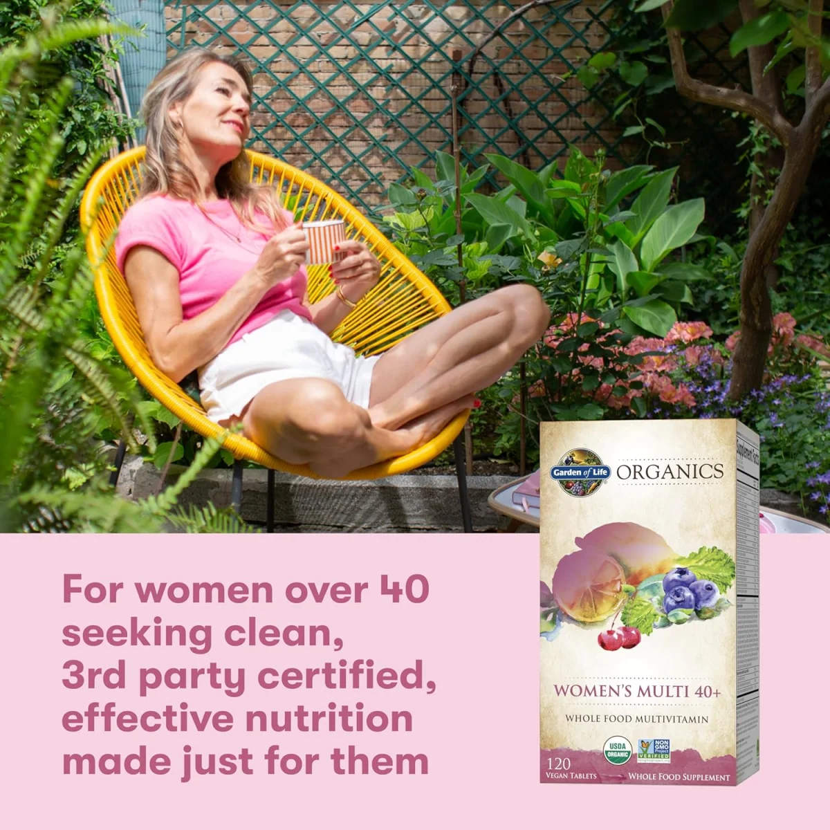Garden of Life Organics Women's Multi 40 Plus - 120 Vegan Tablets