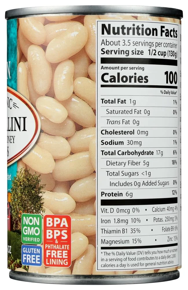 Eden Organic Cannellini White Kidney Beans, No Salt Added - 15 oz