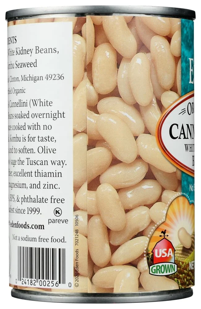 Eden Organic Cannellini White Kidney Beans, No Salt Added - 15 oz