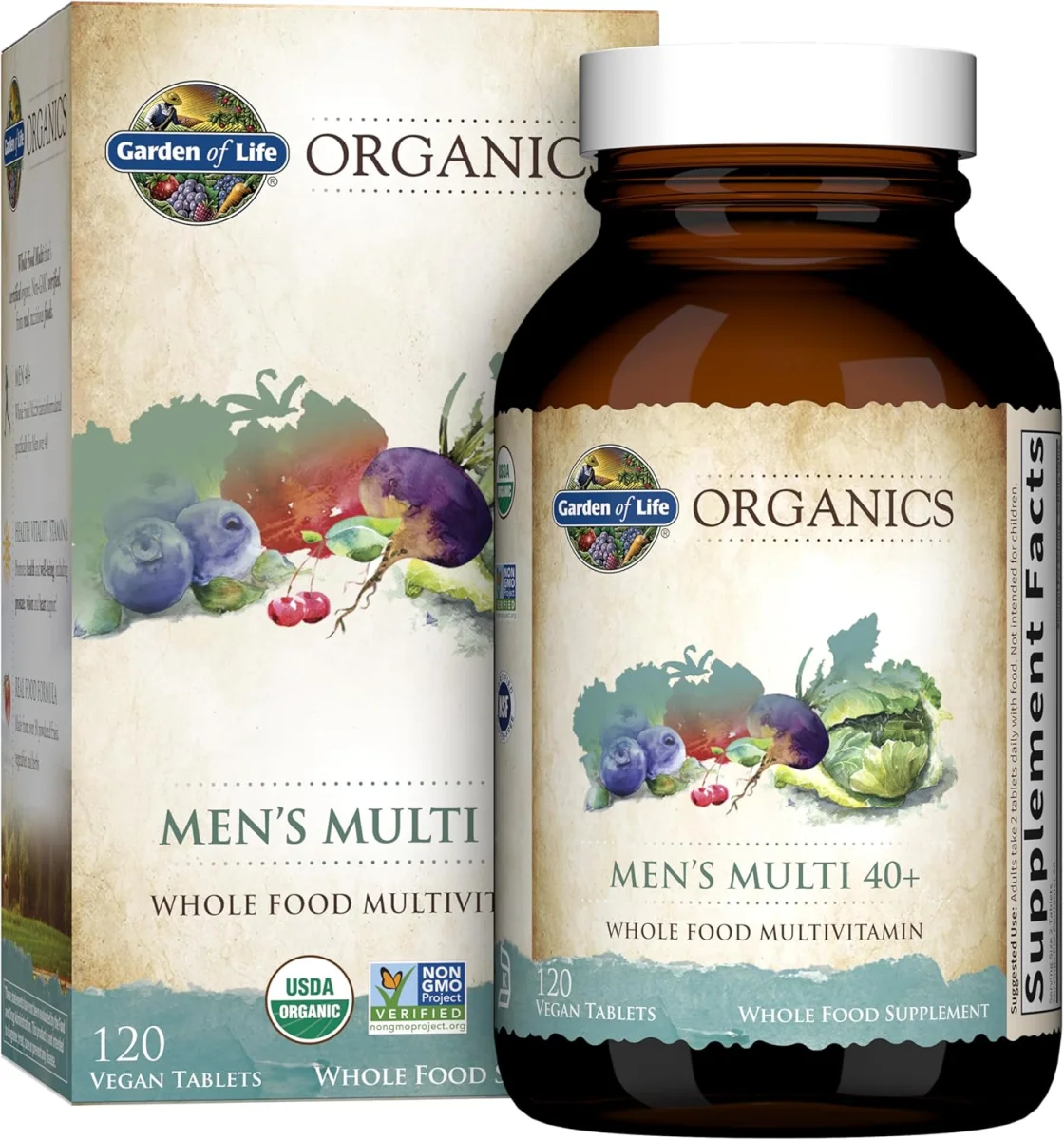 Garden of Life Organics Men's Multi 40 Plus - 120 Vegan Tablets