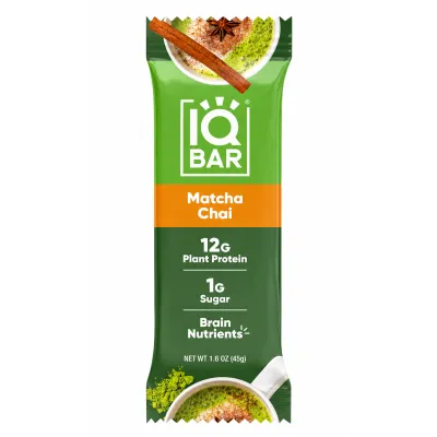 IQBAR Brain and Body Keto Protein Bar, Matcha Chai - 1.6 oz