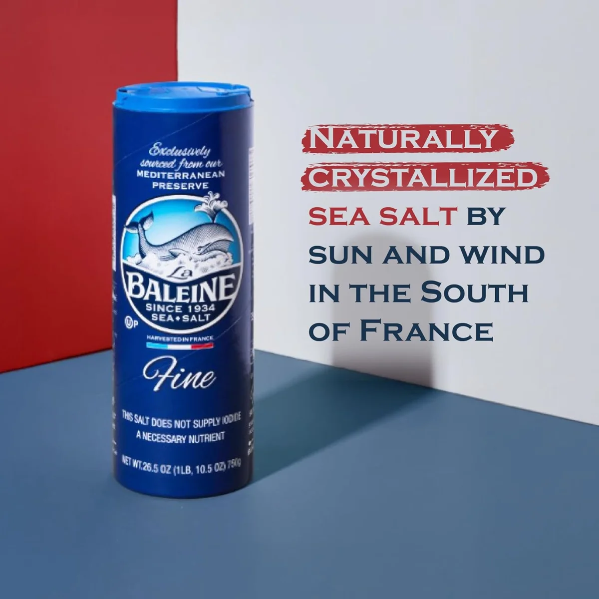 La Baleine Sea Salt Fine Crystals Canister - 26.5 oz