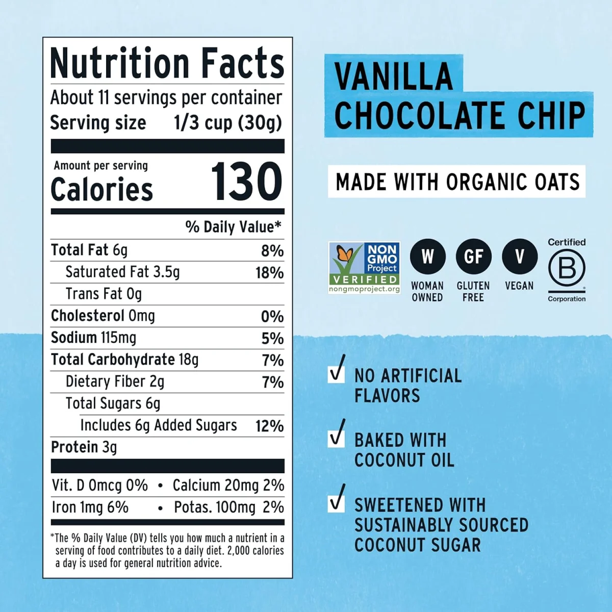 Purely Elizabeth Ancient Grain Granola, Vanilla Chocolate Chip - 12 oz