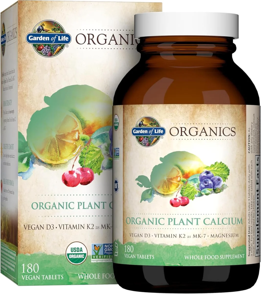 Garden of Life Organics Plant Calcium - 180 Vegan Tablets