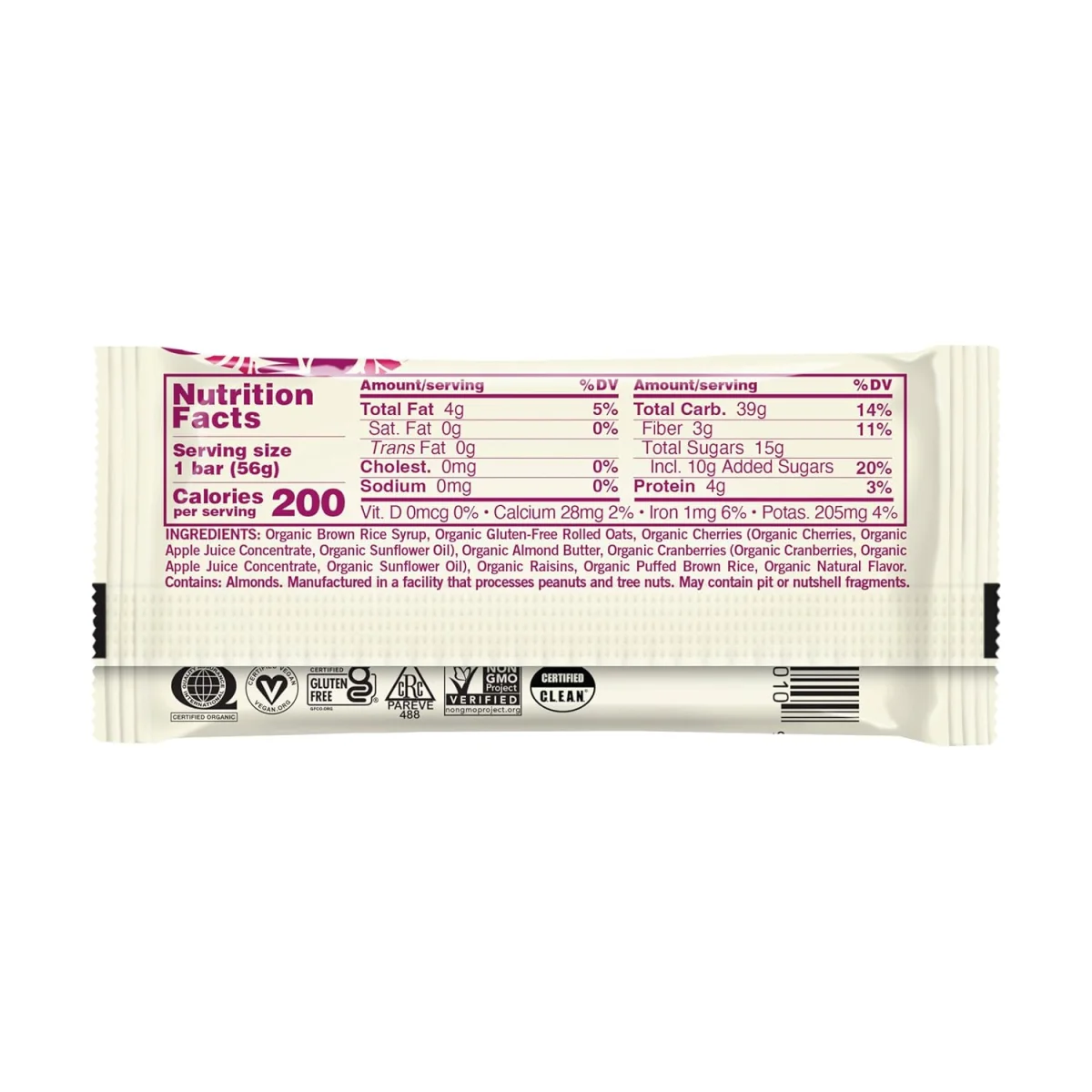 GoMacro MacroBar Cherries + Berries - 2 oz