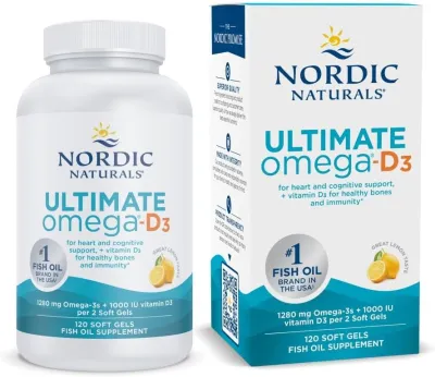 Nordic Naturals Ultimate Omega-D3 Lemon - 1000 mg - 120 Softgels