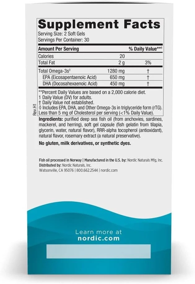 Nordic Naturals Ultimate Omega Lemon - 1000 mg - 60 Softgels