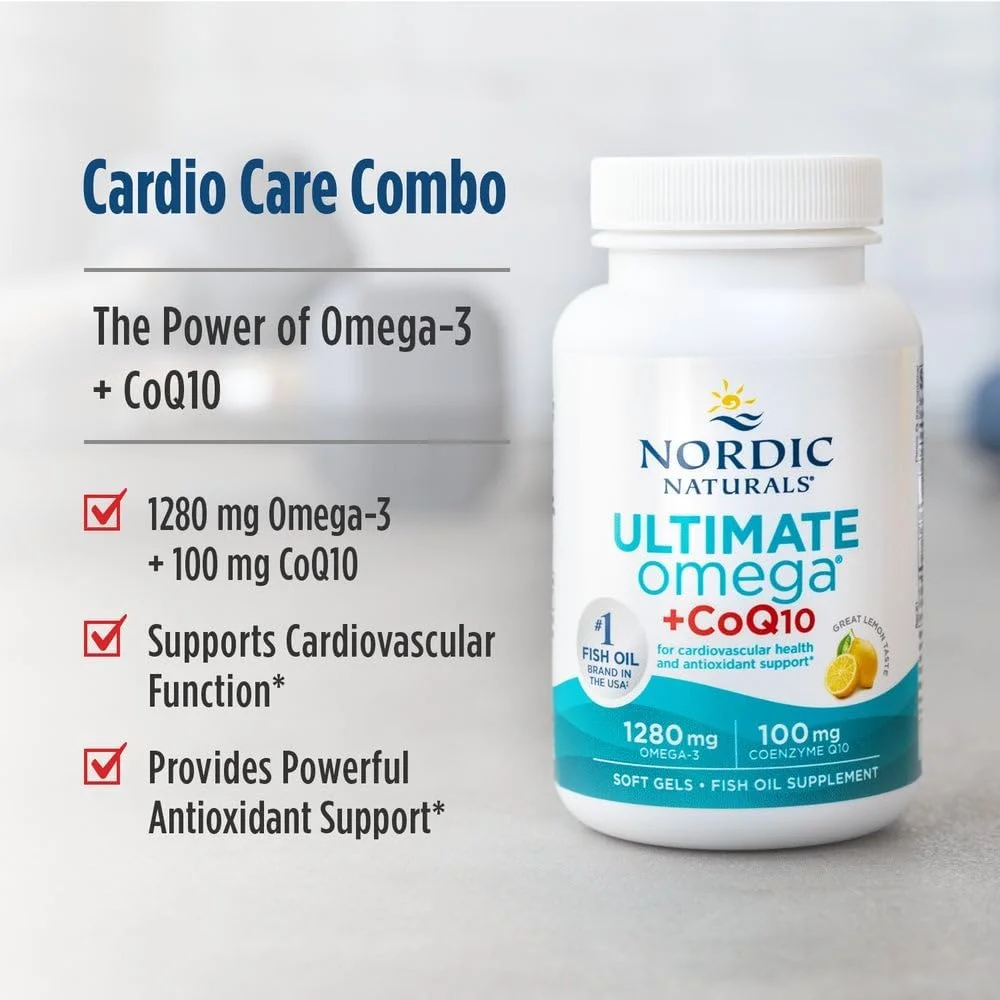 Nordic Naturals Ultimate Omega + CoQ10 Lemon - 1280 mg - 120 Softgels