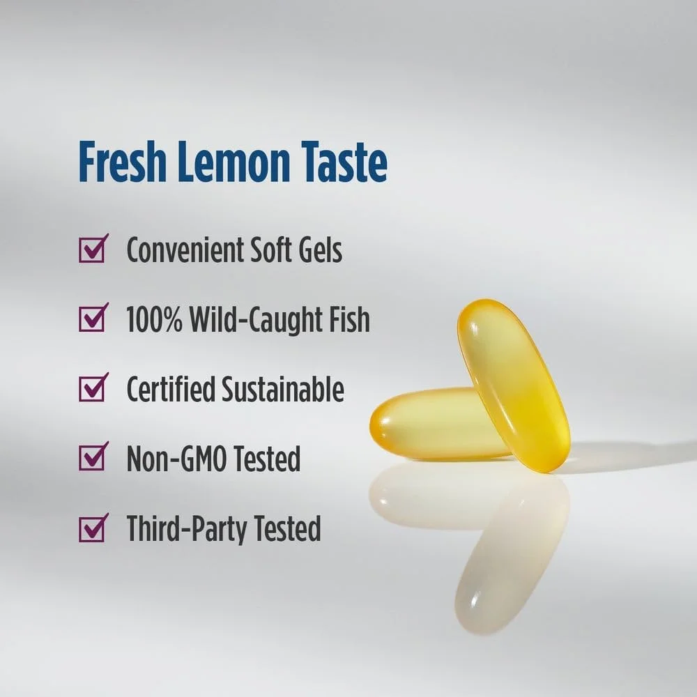 Nordic Naturals Complete Omega Fish Oil and GLA Lemon - 635 mg - 180 Softgels