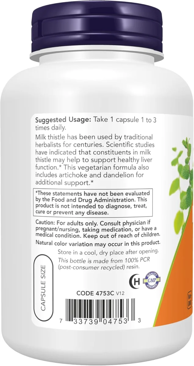 Now Foods Silymarin Milk Thistle Extract 300 mg