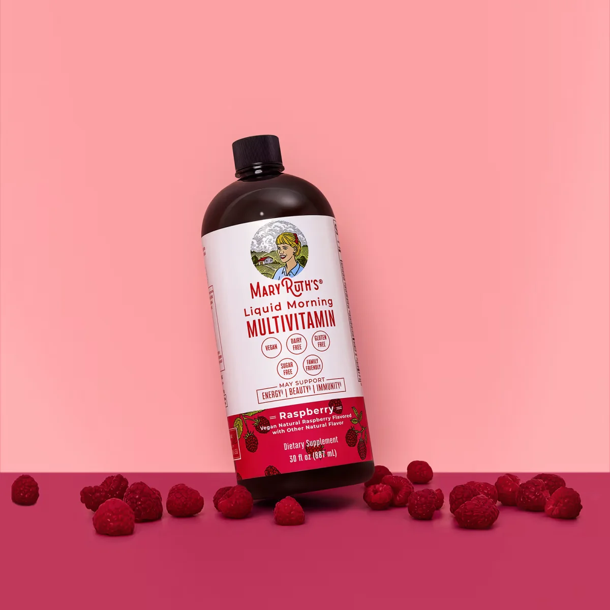 MaryRuth's, Liquid Morning Multivitamin, Raspberry, 30 fl oz (887 ml)