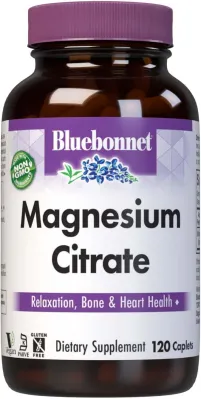Bluebonnet Nutrition Magnesium Citrate - 400 mg - 120 Caplets