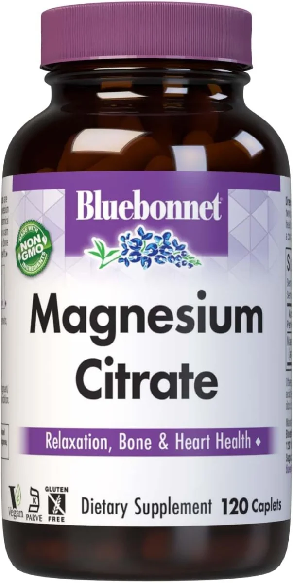 Bluebonnet Nutrition Magnesium Citrate - 400 mg - 120 Caplets
