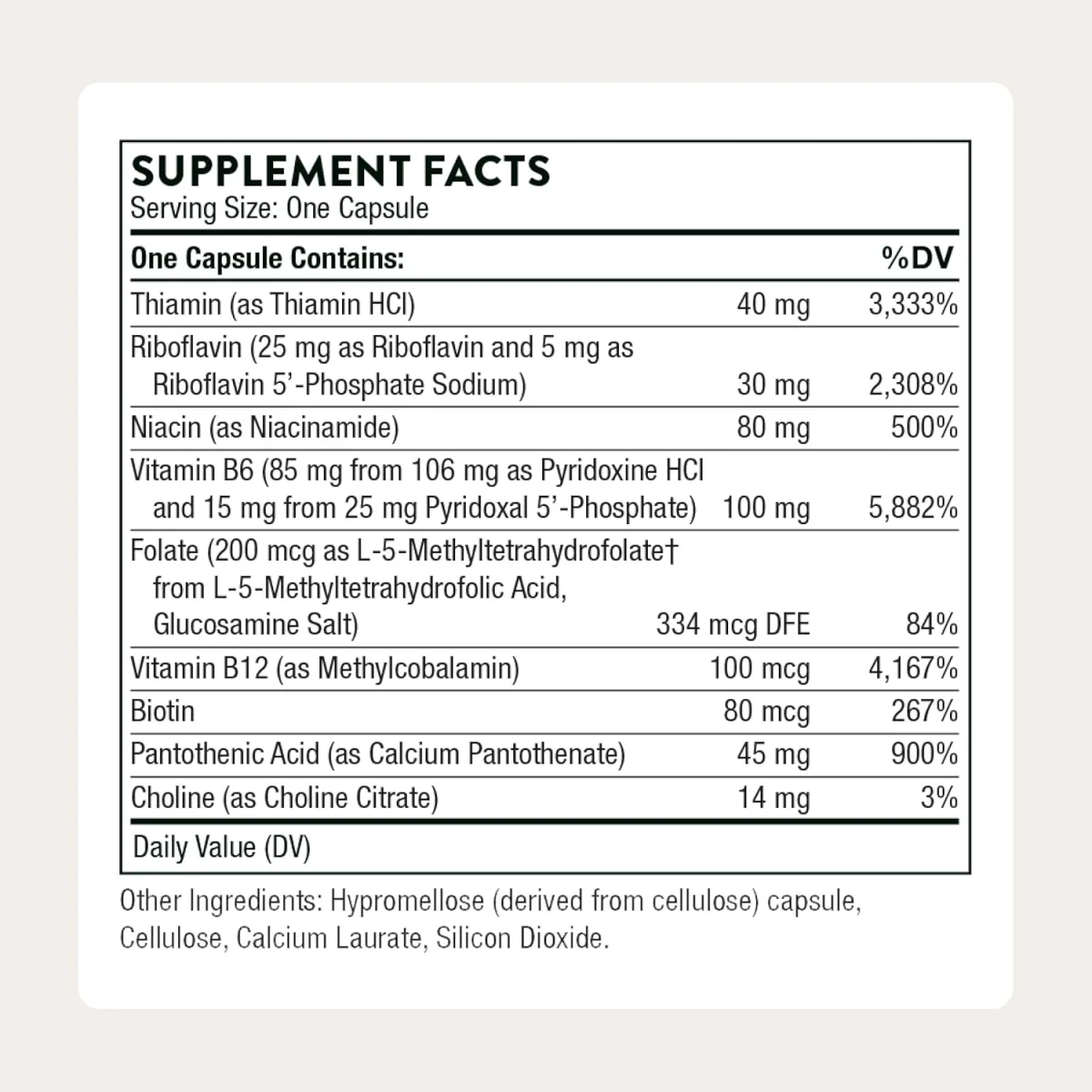 Thorne B-Complex #6 - NSF Certified for Sport - 60 Capsules
