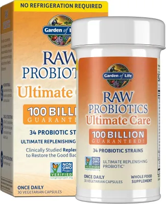 Garden of Life Raw Probiotics Ultimate Care - 100 billion CFU - 30 Vegetarian Capsules