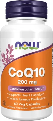 NOW CoQ10 200 mg - 60 Veg Capsules