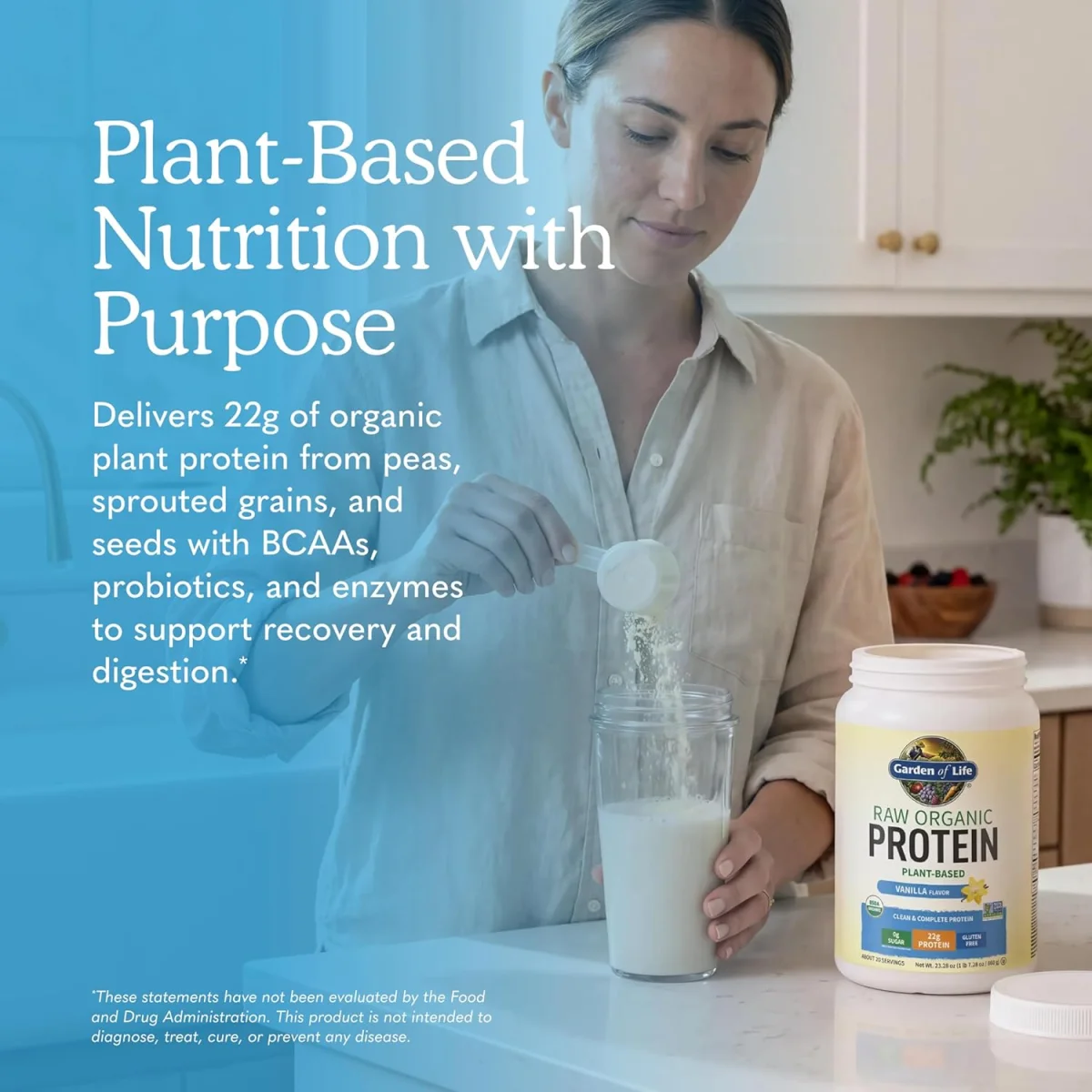 Garden of Life RAW Organic Protein Plant-Based Formula Vanilla - 23.28 oz