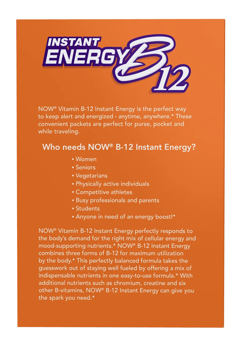 NOW B12 Instant Energy - 2000 mcg - 75 Packets