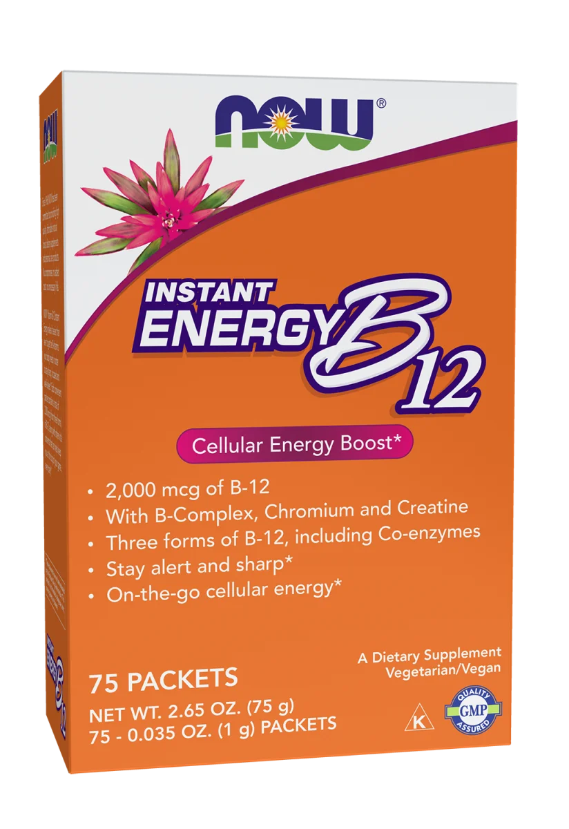 NOW B12 Instant Energy - 2000 mcg - 75 Packets