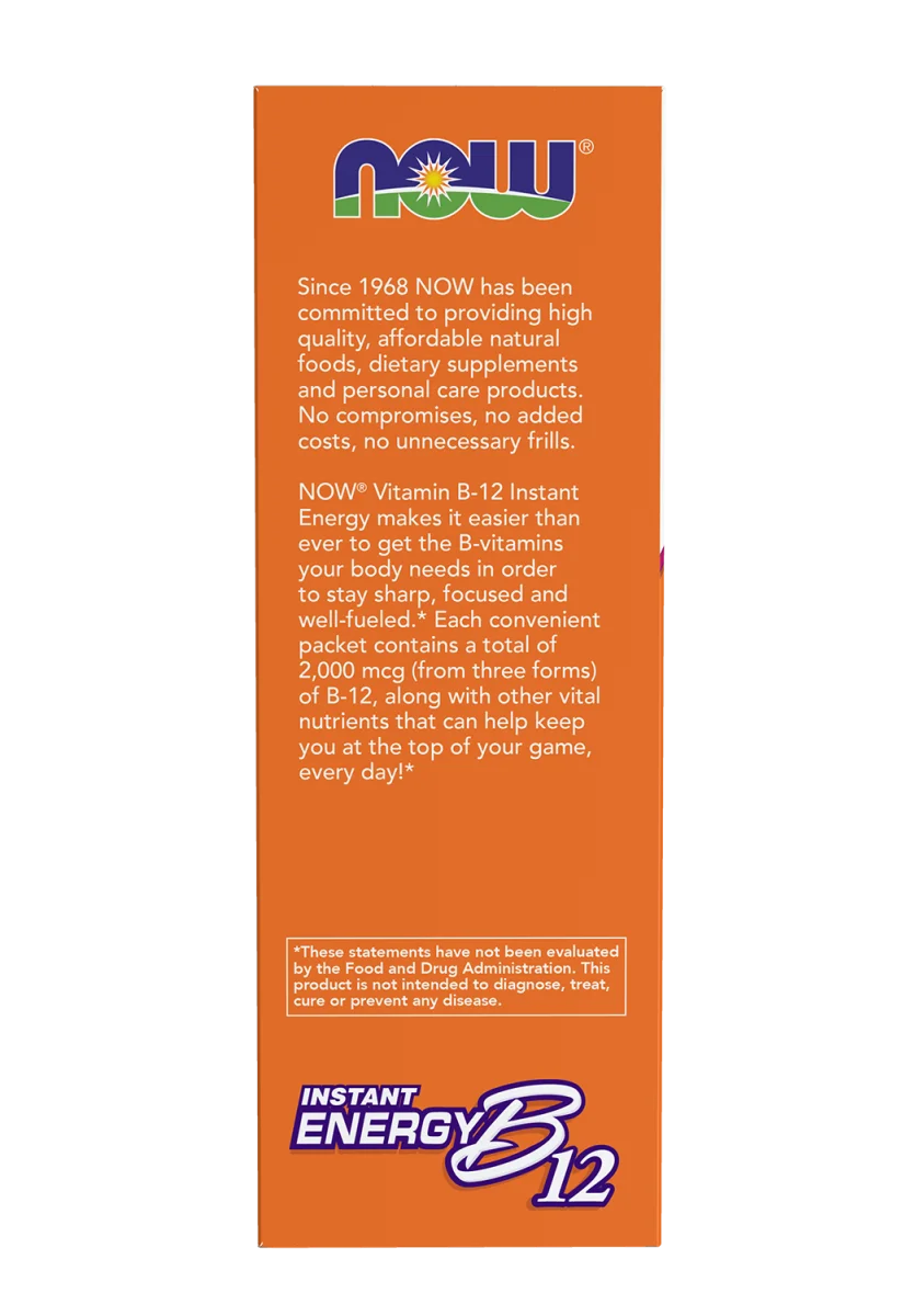 NOW B12 Instant Energy - 2000 mcg - 75 Packets