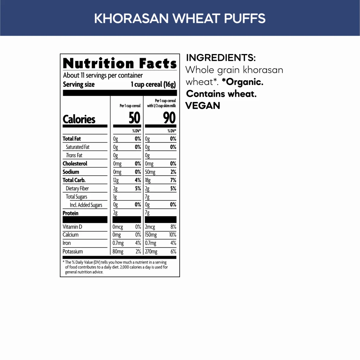 Nature's Path Organic Khorasan Wheat Puffs Cereal - 6 oz