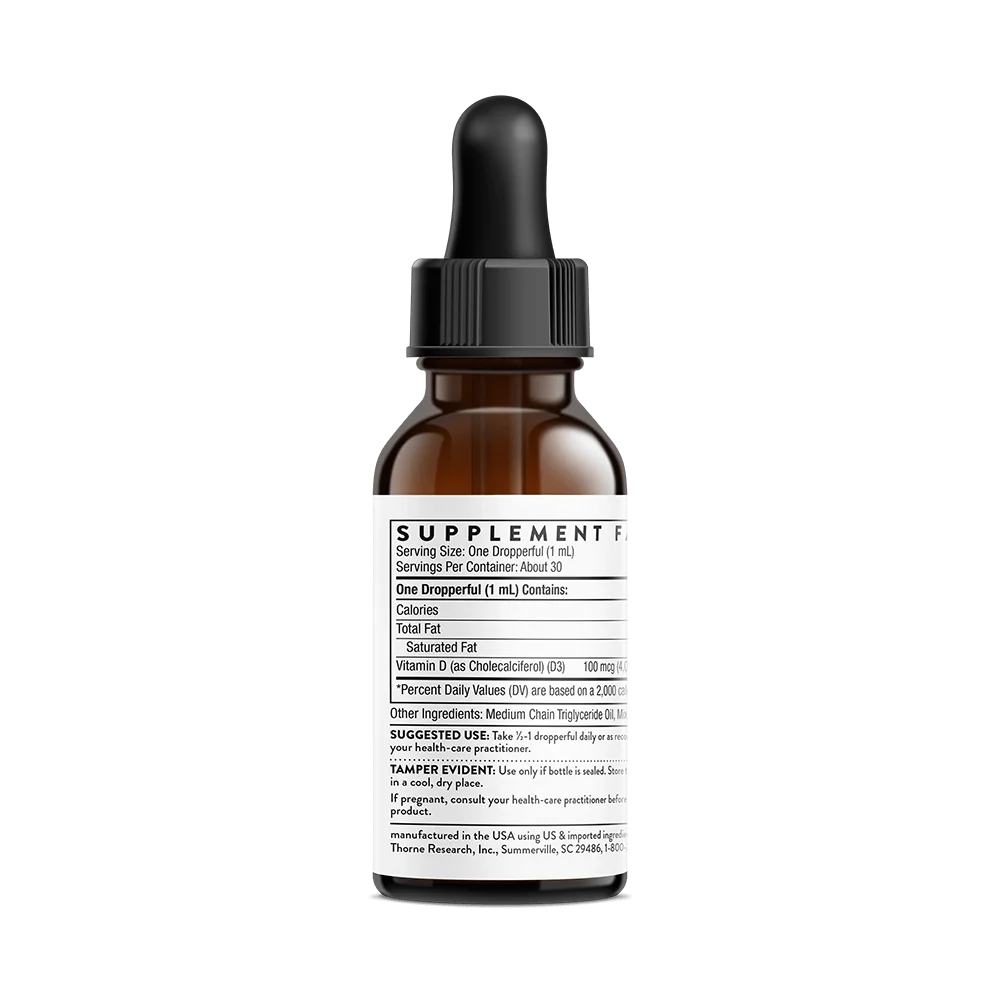 Thorne Vitamin D3 Liquid 4,000 IU - 1 fl oz