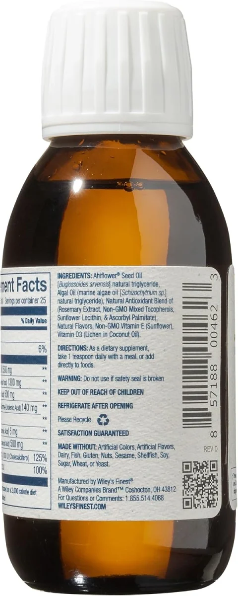 Wiley's Finest Catch Free Omega Full Spectrum Omega-3 Tropical Mango - 4.23 fl oz