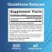 Jarrow Formulas Glutathione Reduced - 500 mg - 60 Veggie Capsules - Image 2