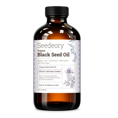 Seedeory Organic Black Seed Oil, Cold-Pressed & Unrefined - 8 fl oz