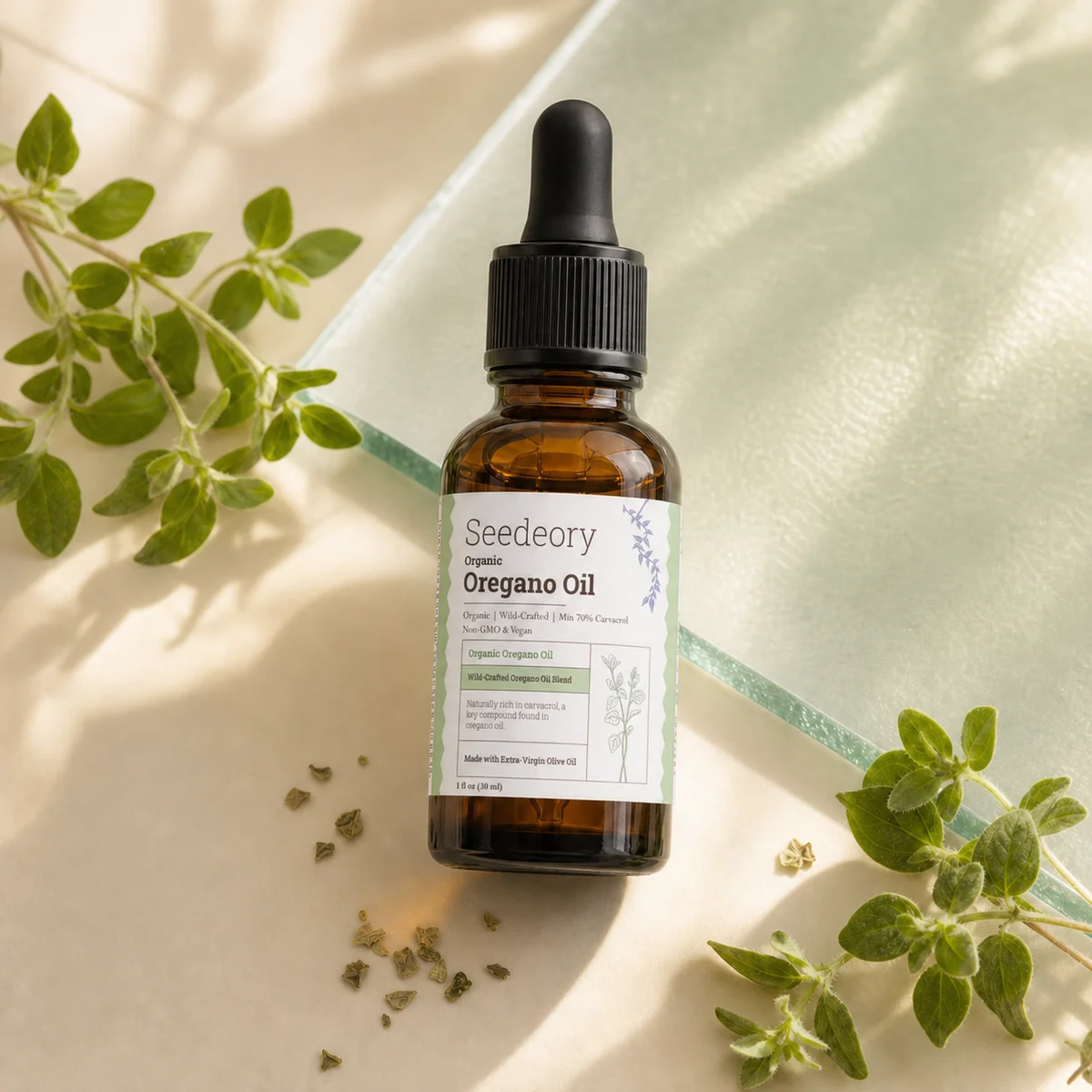 Seedeory Organic Oregano Oil, Wild-Crafted - 1 fl oz