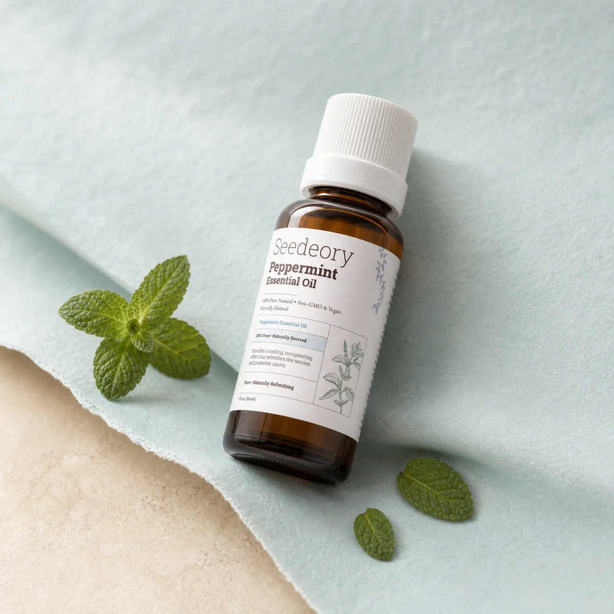 Seedeory Peppermint Essential Oil, 100% Pure - 1 fl oz