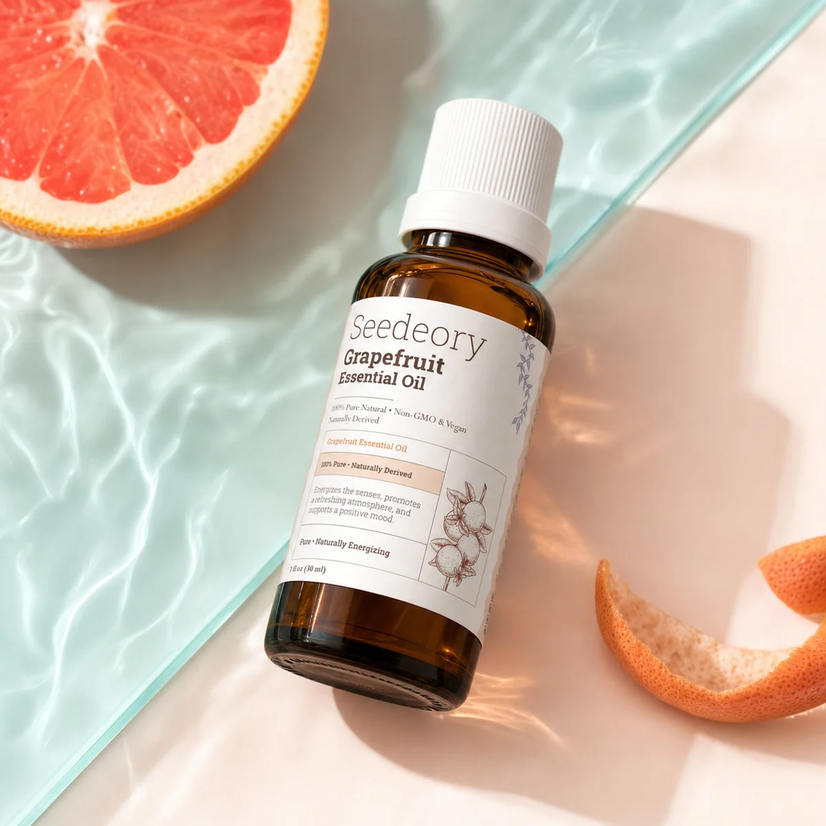 Seedeory Grapefruit Essential Oil, 100% Pure - 1 fl oz