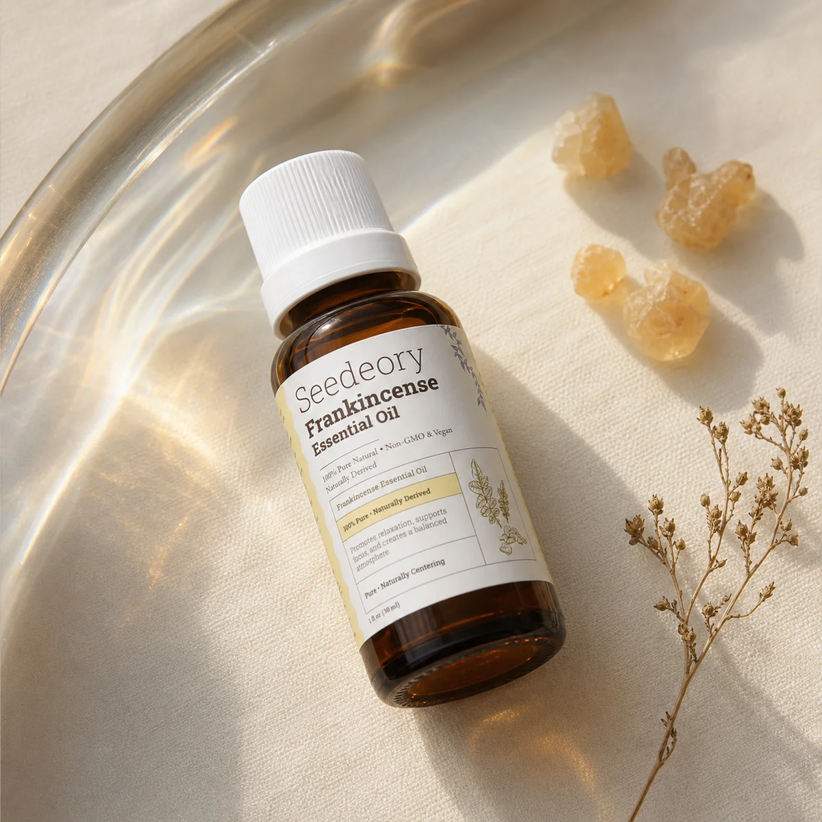 Seedeory Frankincense Essential Oil, 100% Pure - 1 fl oz