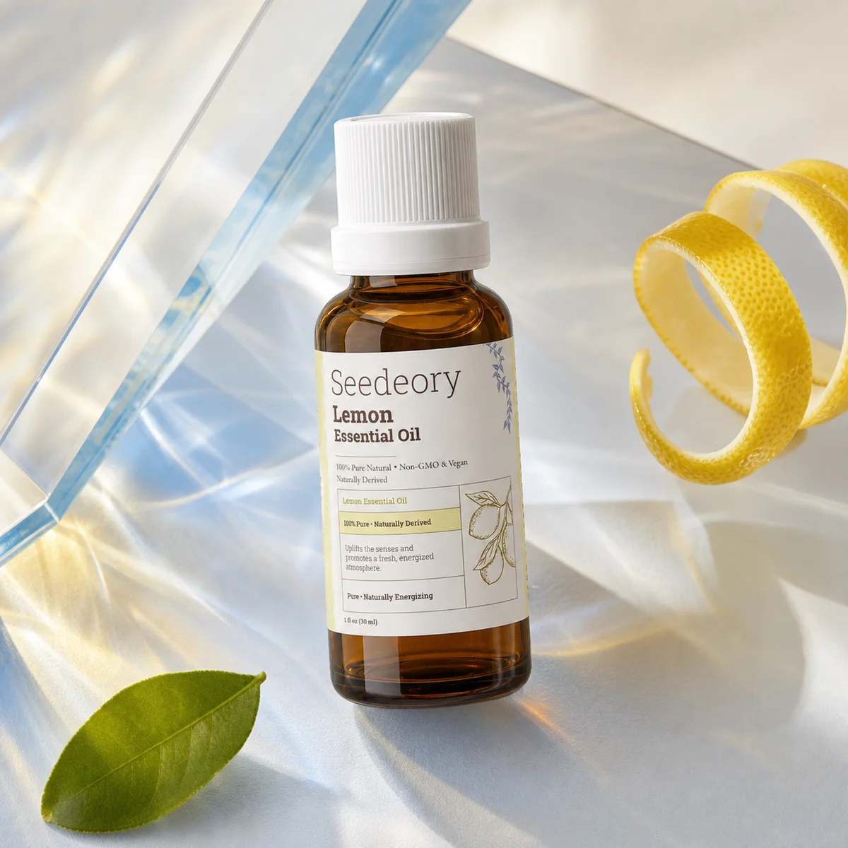 Seedeory Lemon Essential Oil, 100% Pure - 1 fl oz