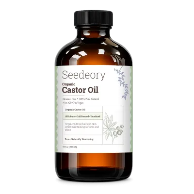Seedeory Organic Castor Oil, Hexane-Free - 8 fl oz