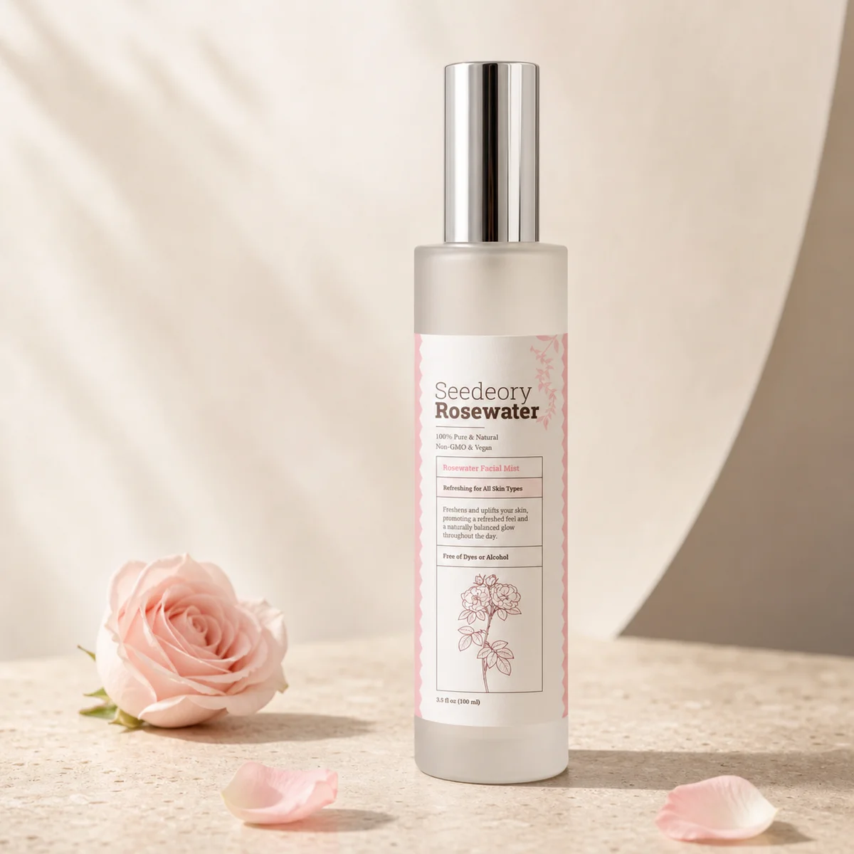 Seedeory Rosewater Facial Mist - 3.5 fl oz