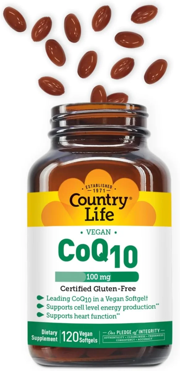 Country Life Simply CoQ10 - 100 mg - 120 Vegan Softgels