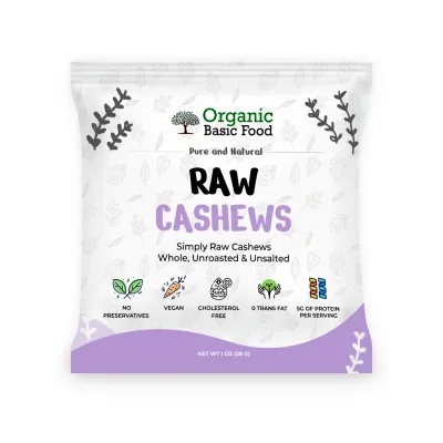 Organic Raw Whole Cashews - 1 oz