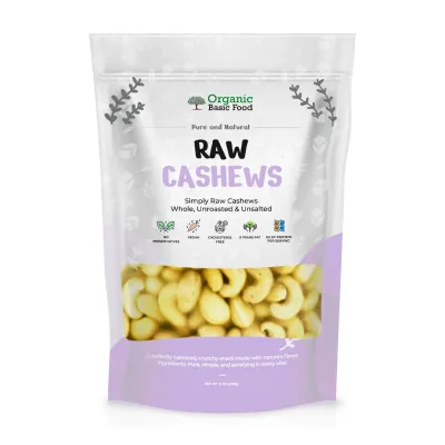 Organic Raw Whole Cashews - 8 oz