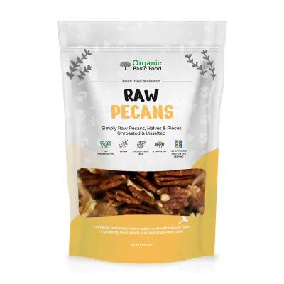 Organic Raw Pecans, Halves & Pieces - 6 oz