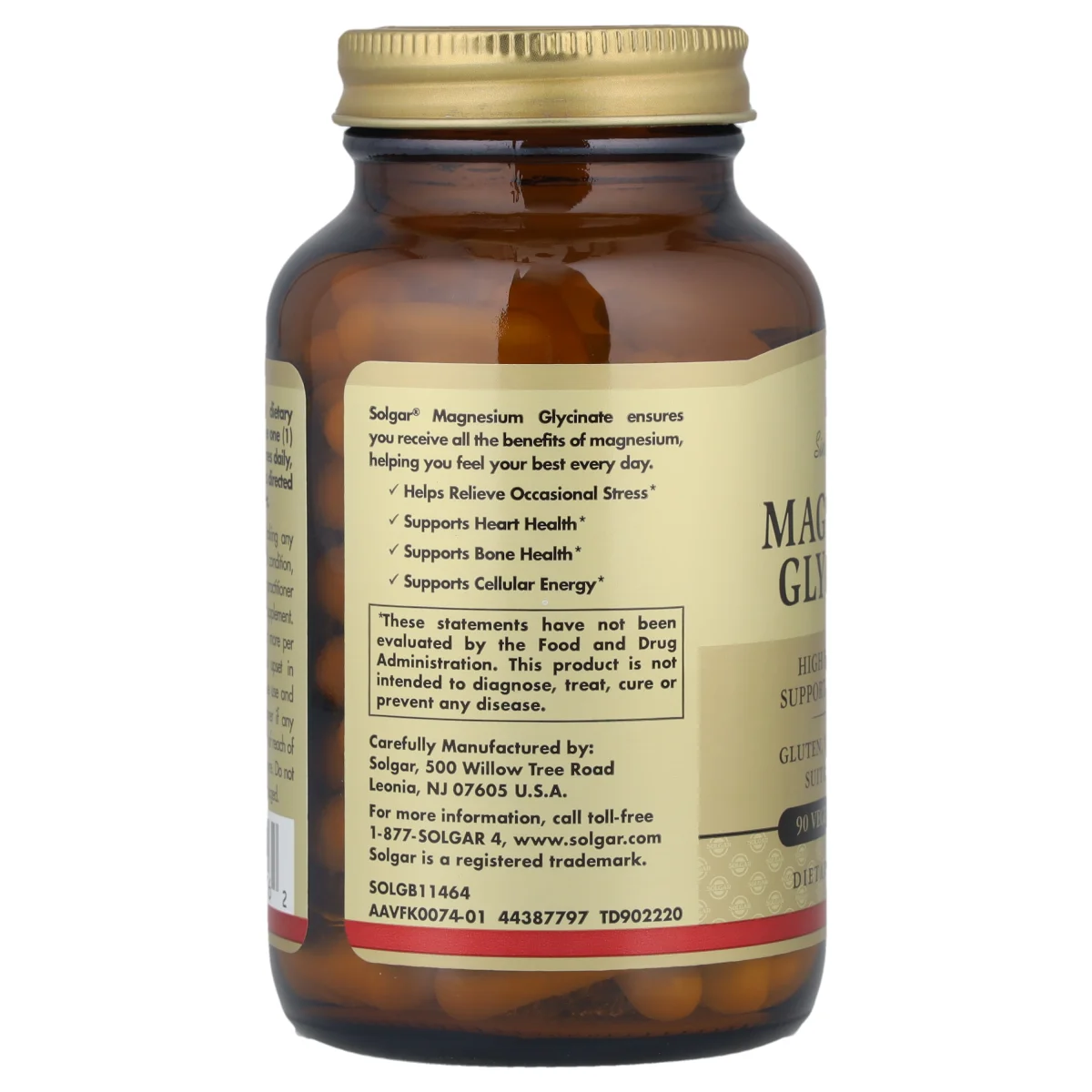 Solgar Magnesium Glycinate 120 mg - 90 Vegetable Capsules