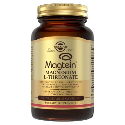 Solgar Magtein Magnesium L-Threonate - 100 Vegetable Capsules
