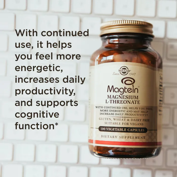 Solgar Magtein Magnesium L-Threonate - 100 Vegetable Capsules